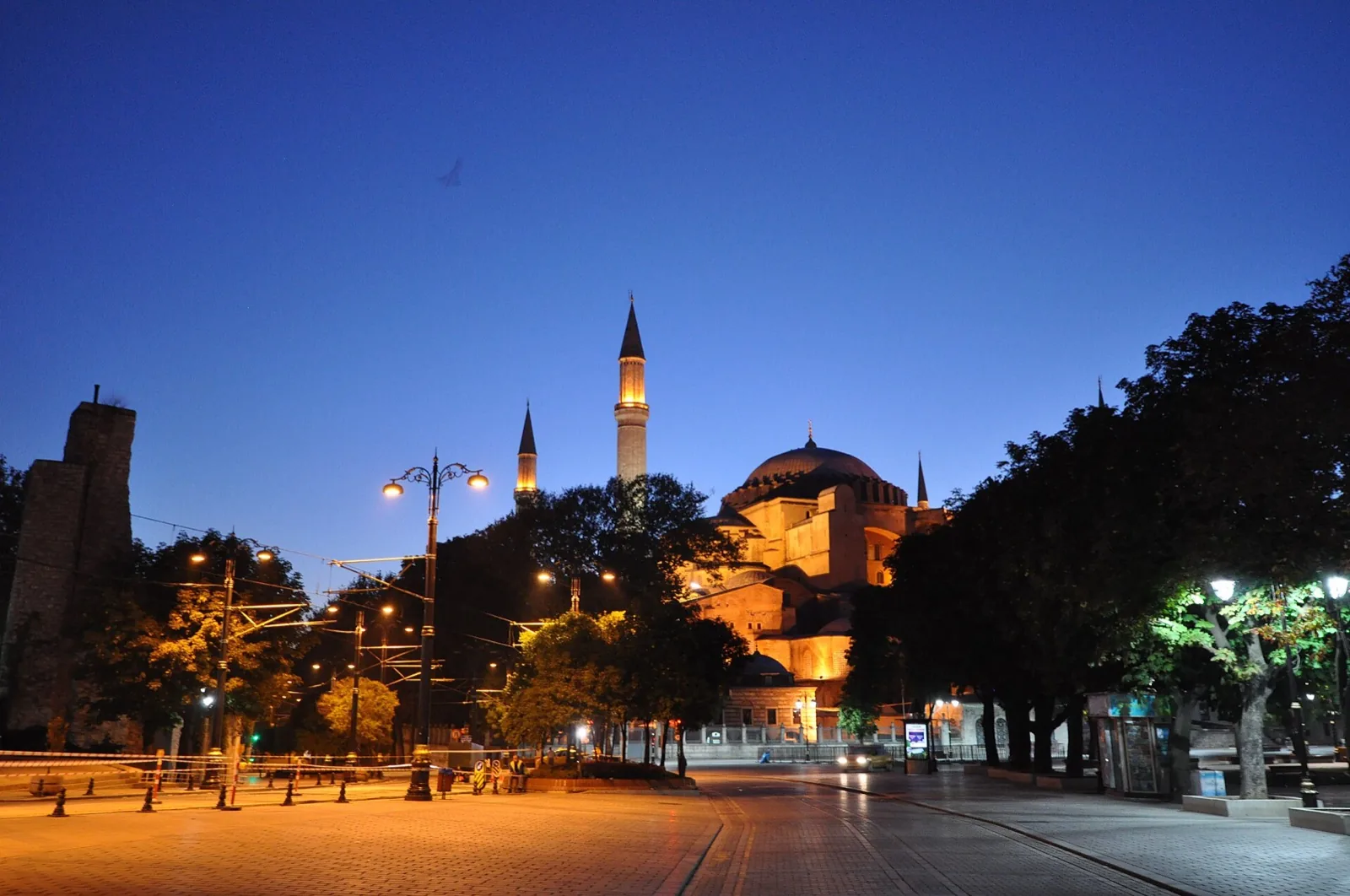 Hagia Sophia and the domes and minarets of the historic Istanbul skyline